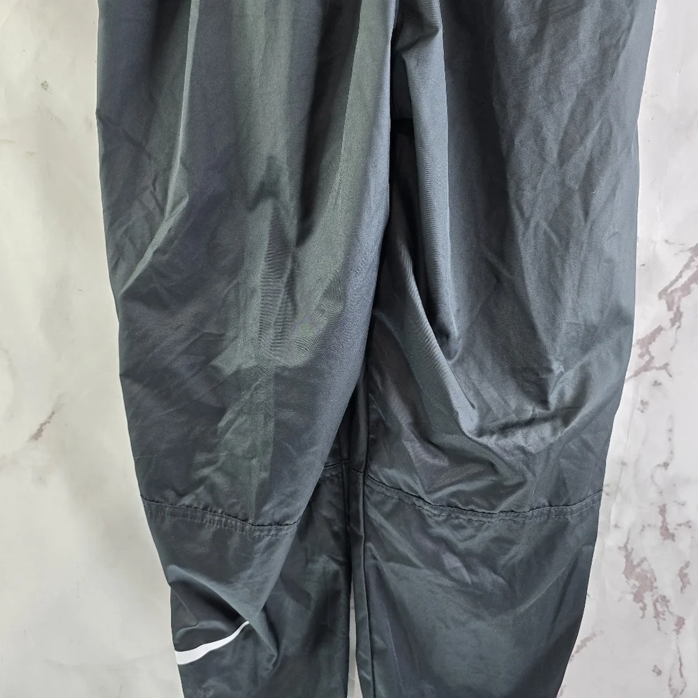 Nike Pants Women XS Black Windbreaker Track Swoosh Jogger Tapered Belted